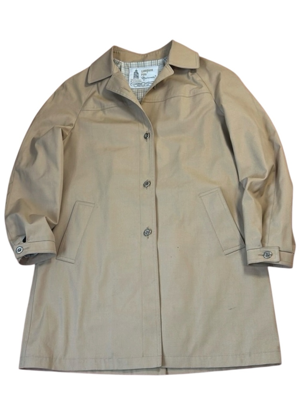 London Fog Tan Classic Vintage Short Trench Coat, Womens size 6 Regular - Picture 9 of 16